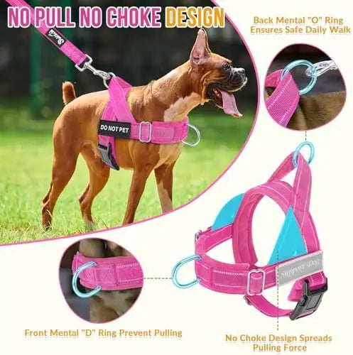Lightweight Dog Harness for Medium Large Dogs – Reflective & Soft Design