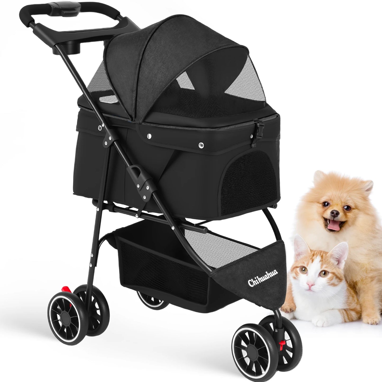 Chihuahua Pet Stroller For Small Dogs And Cats Travel Foldable