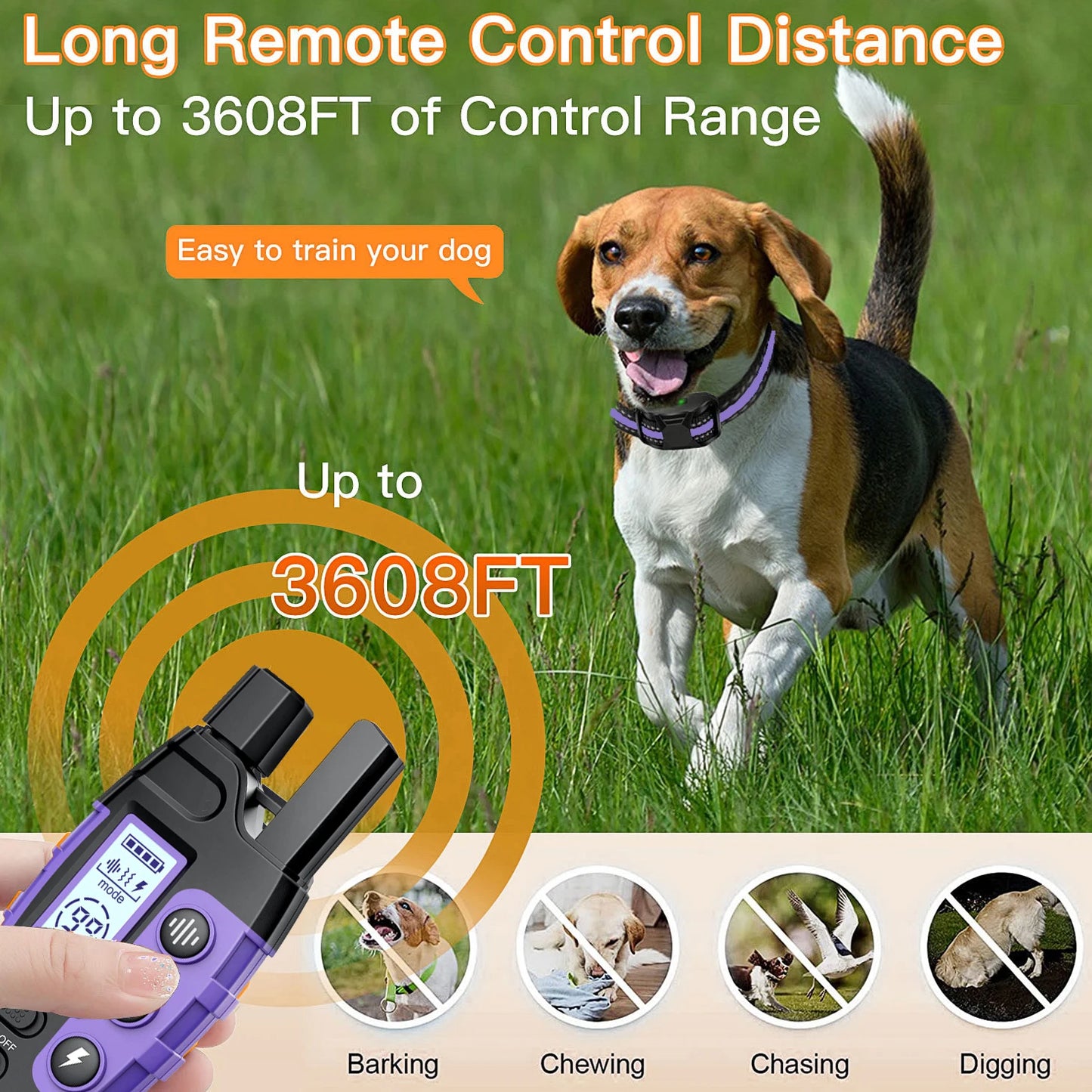 3300Ft Electric Dog Training Collar Remote Control