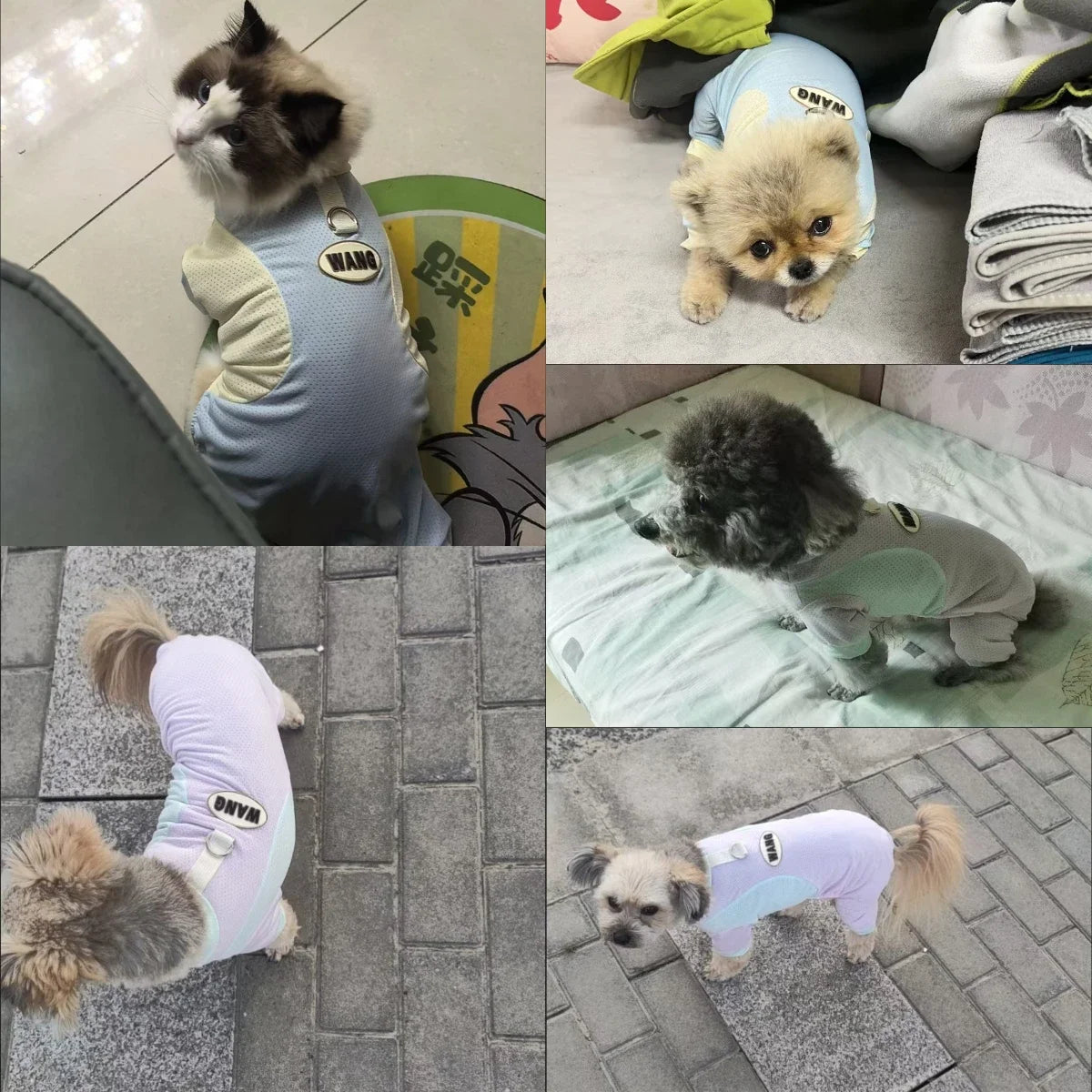 Summer Pet Cooling Dog Jumpsuit Ice Silk Breathable Quick Drying Clothes