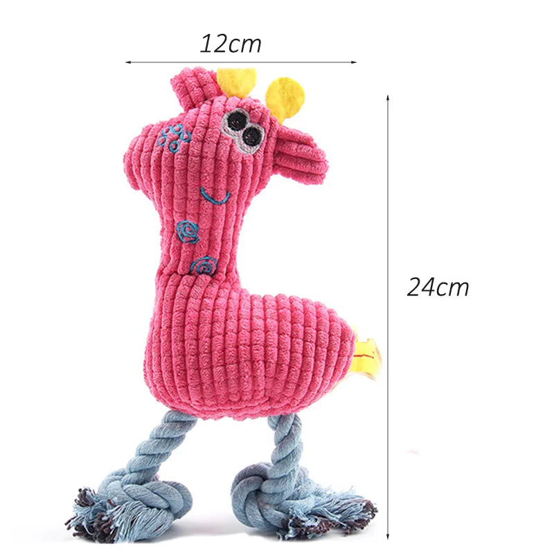 Plush Flamingo Squeaky Toy For Small Dogs Puppy Chew