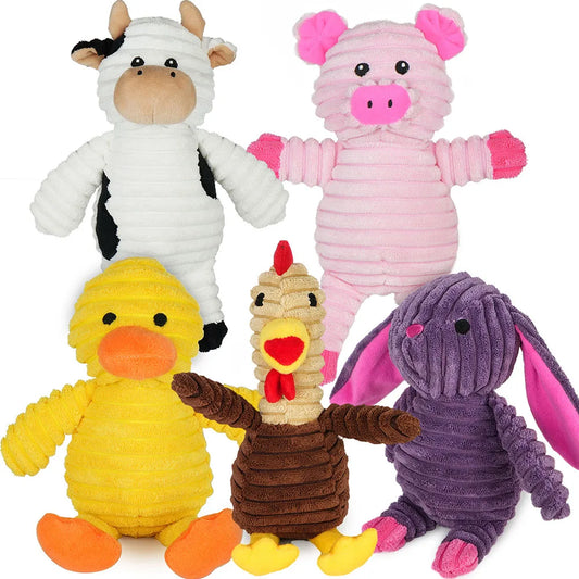 5 Pack Dog Toys Plush Dog Squeaky Toys
