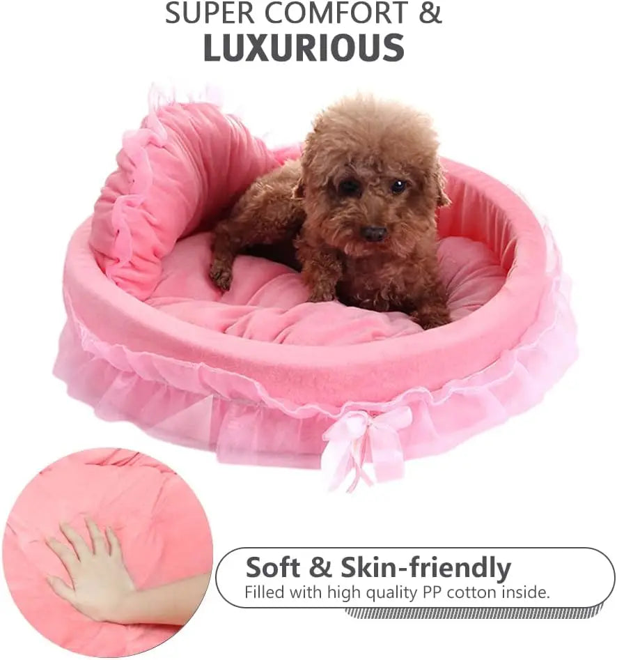 Soft Plush Pet Bed For Dogs And Cats Washable Nest