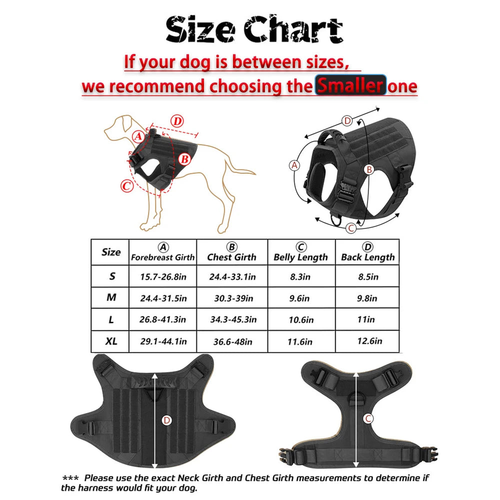 Tactical Dog Harness Leash