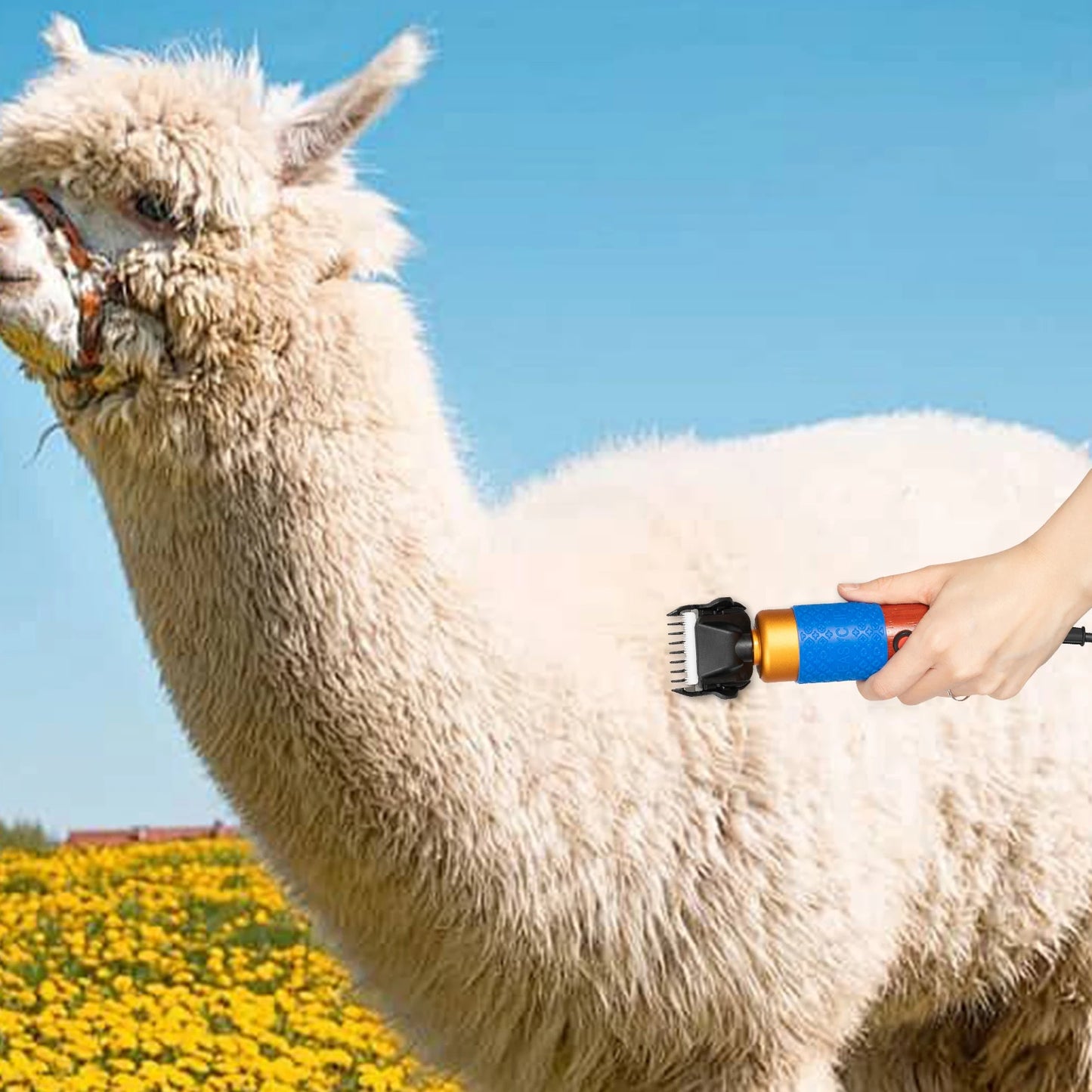 Hand Piece Cutter W/ Plug& 2 Blades for Dogs Cat Goat Alpaca, Llamas, Angora Rabbits Shearing