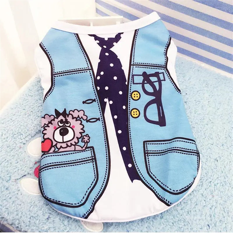 Cartoon Clothing Puppy Dogs Soft Vests