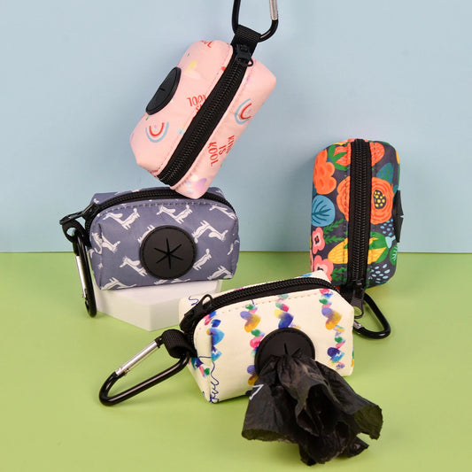 None Dog Poop Bag Holder Leash Attachment Dispenser