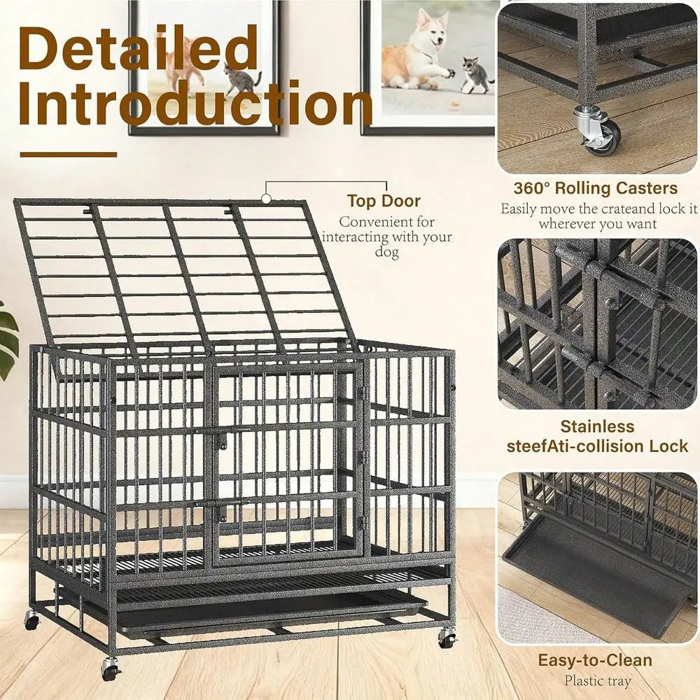 38 Heavy Duty Indestructible Dog Crate